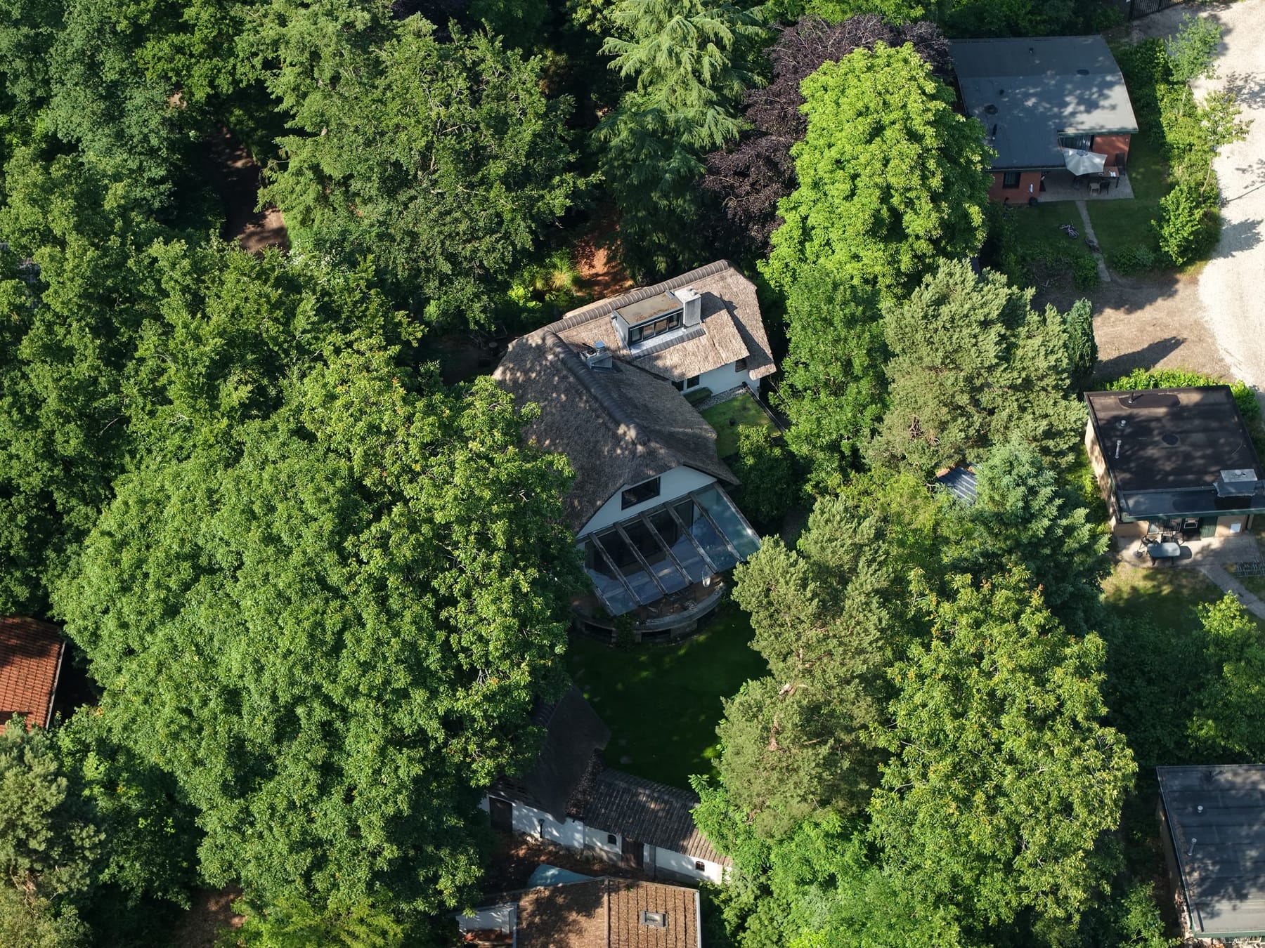 Luchtfoto van een woning